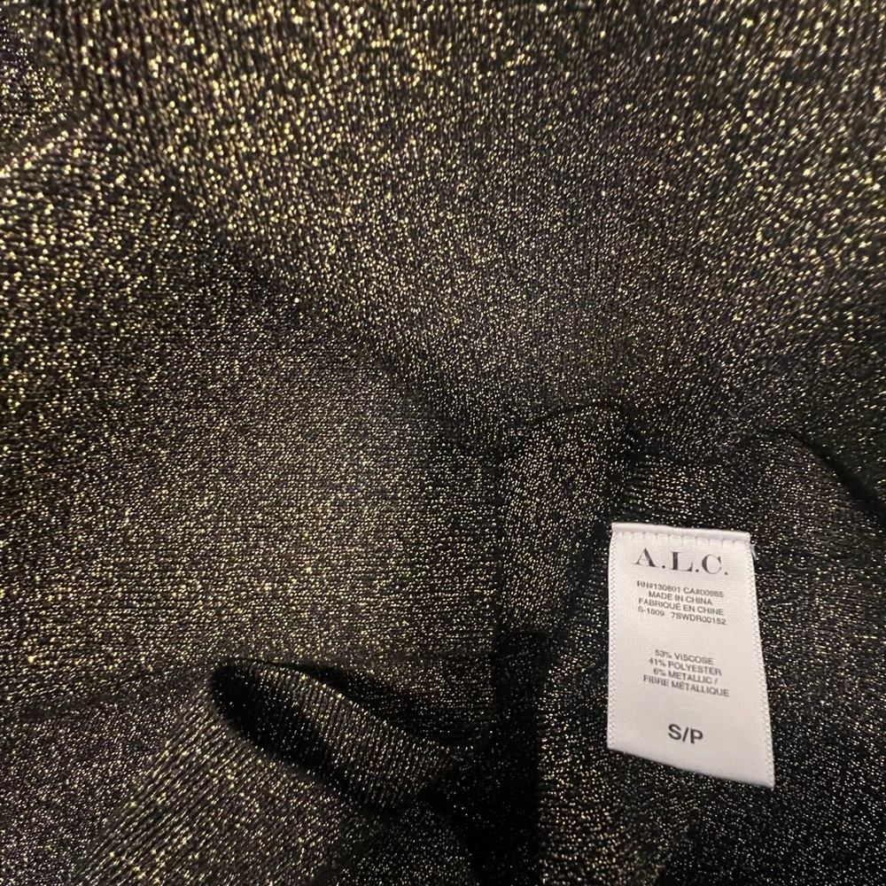 A.L.C. Black and Gold Dress - Picture 3 of 5